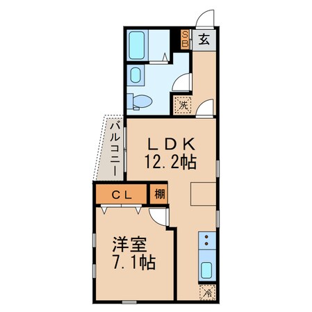 和田町駅 徒歩6分 2階の物件間取画像